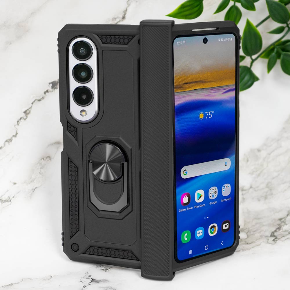 Samsung Galaxy Z Fold4 Case, Heavy-Duty and Ring Holder