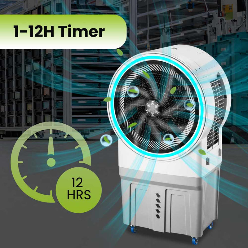 evaporative air cooler with timer