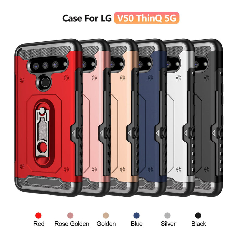 LG V50 Armor Case with Card Slot and Kickstand