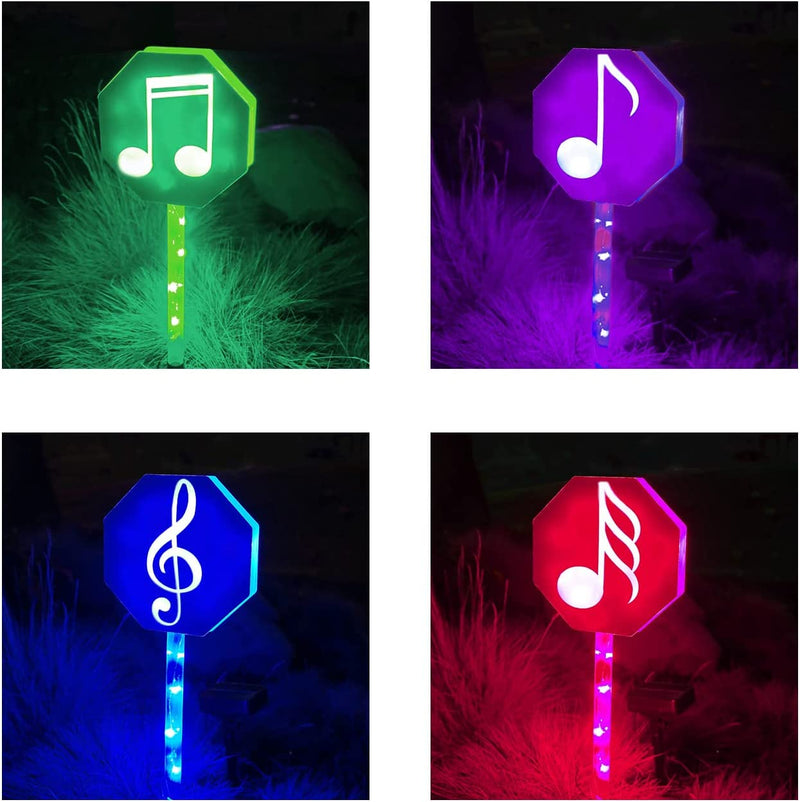 Solar Powered Music Note Front Yard Sign