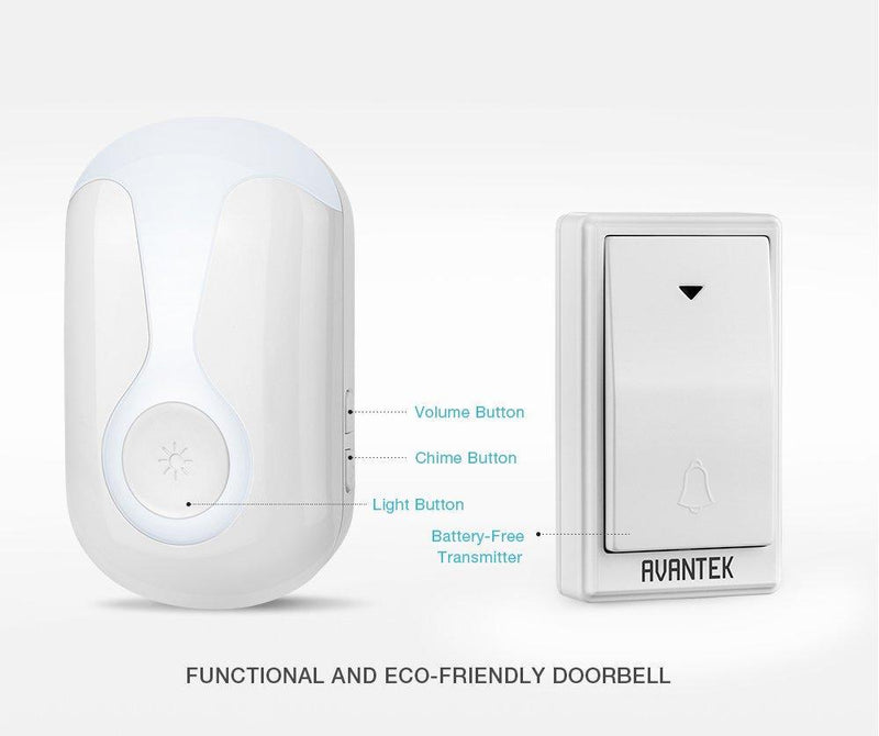 Wireless Doorbell with 36 Melodies and 300 Meters of Range - eclubdeals