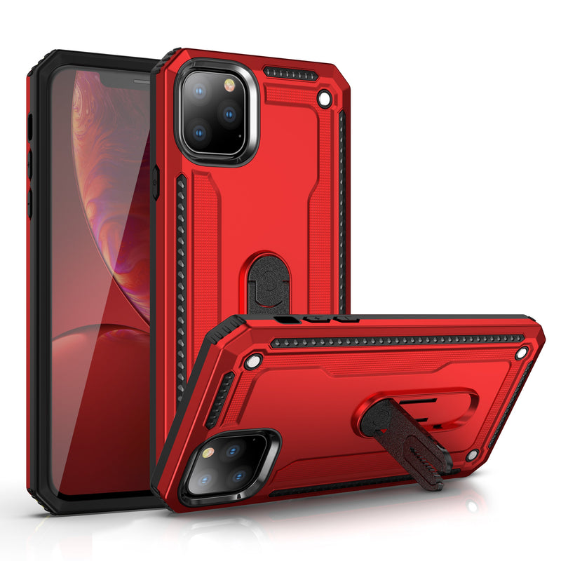 iPhone 11 Pro Layered Protective Case with Air Vent Holder and Kickstand