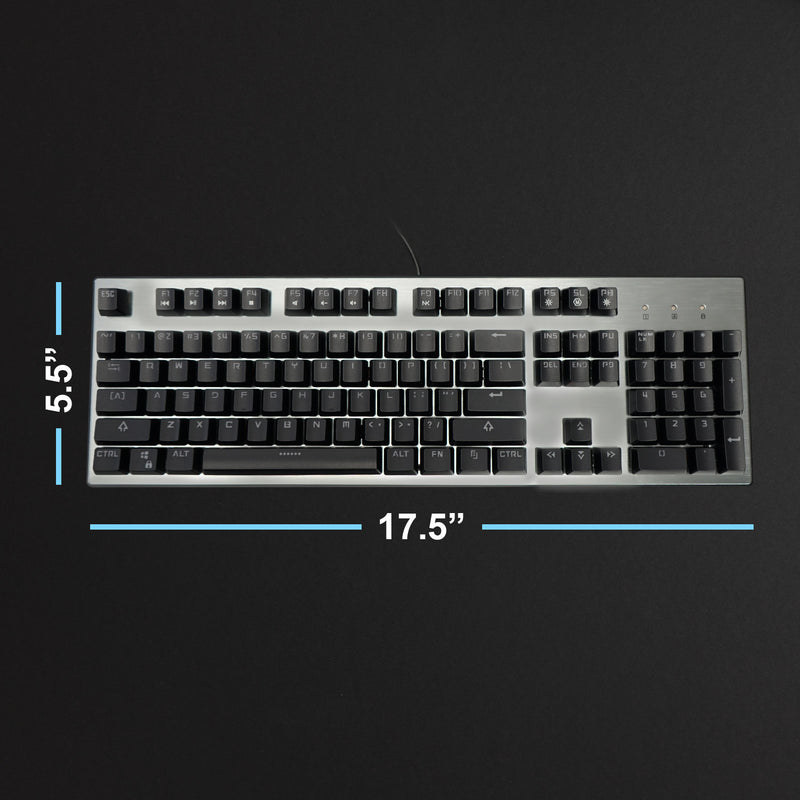 Mechanical Gaming Keyboard - RGB backlight, Clicky, Kailh Blue or Black Switches