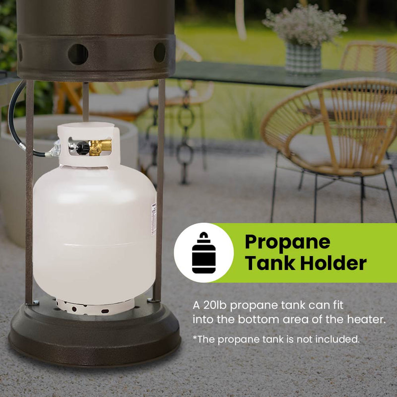 patio heater with propane holder