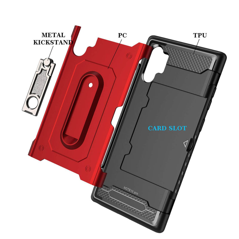 Samsung Galaxy Note 10 Pro Armor Case with Card Slot and Kickstand - Gorilla Gadgets