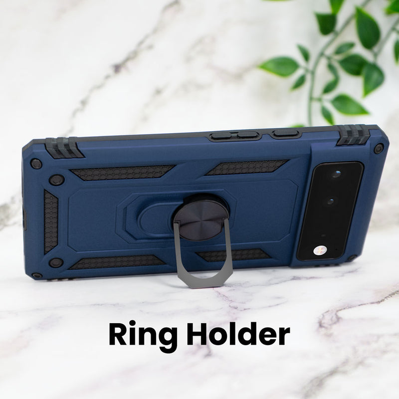 Google Pixel 6 Case, Heavy-Duty and Ring Holder
