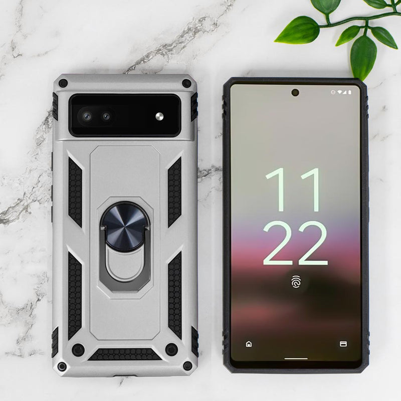 Google Pixel 6A Case, Heavy-Duty and Ring Holder