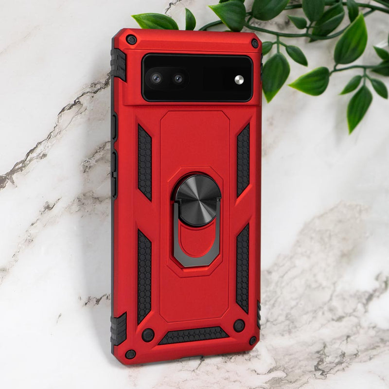 Google Pixel 6A Case, Heavy-Duty and Ring Holder