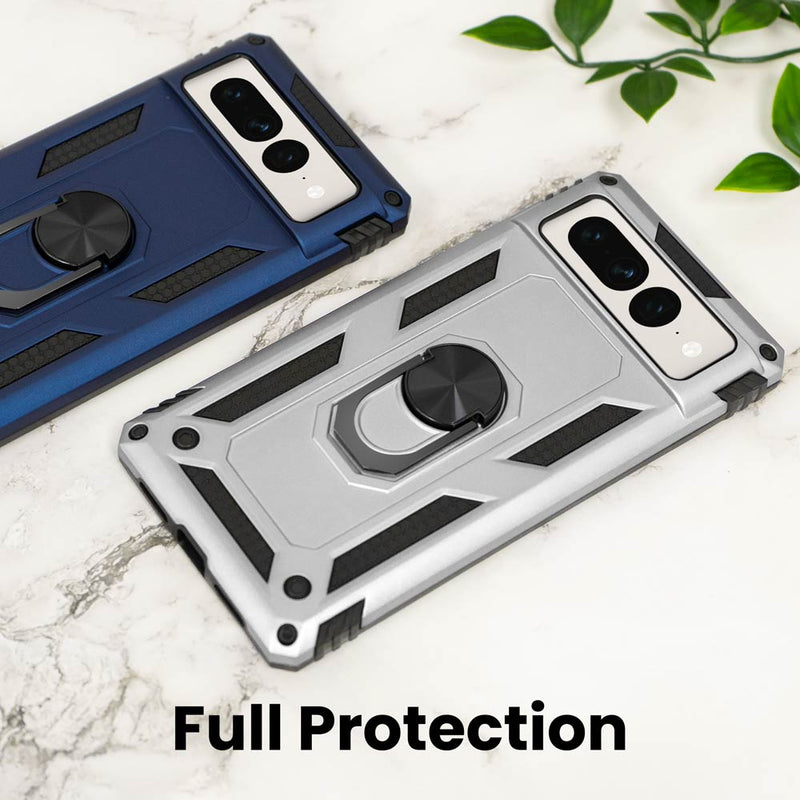 Google Pixel 7 Pro Case, Heavy-Duty with Ring Holder