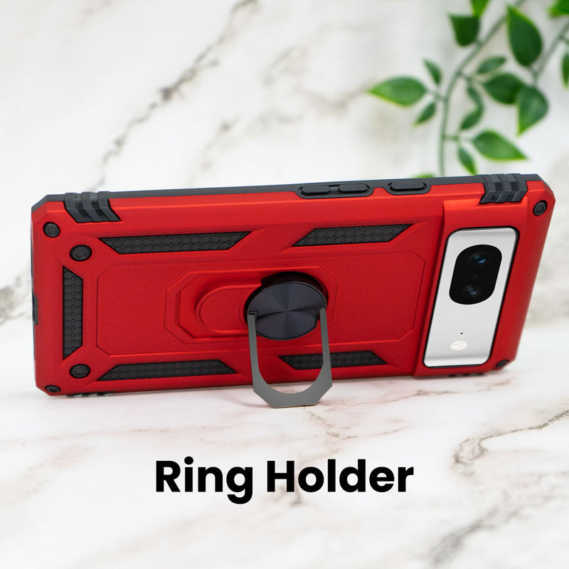 Google Pixel 7 Case, Heavy-Duty with Ring Holder