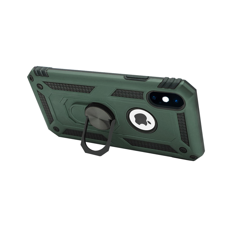 iPhone X /XS Case - Heavy-Duty, Ring Holder