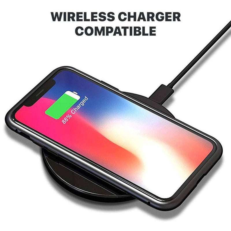 iPhone XR Slim TPU Fashion Case with 9H Tempered Glass Back - Wireless Charger Compatible - Gorilla Gadgets