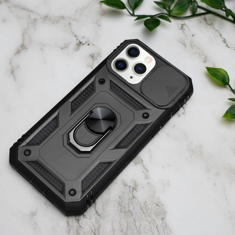 iPhone 11 Pro Case - Heavy-Duty, Ring Holder, Camera Cover