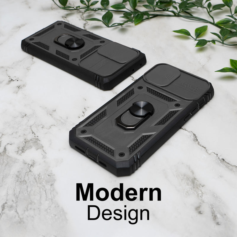 iPhone 11 Case - Heavy-Duty, Ring Holder, Camera Cover, Card Slot