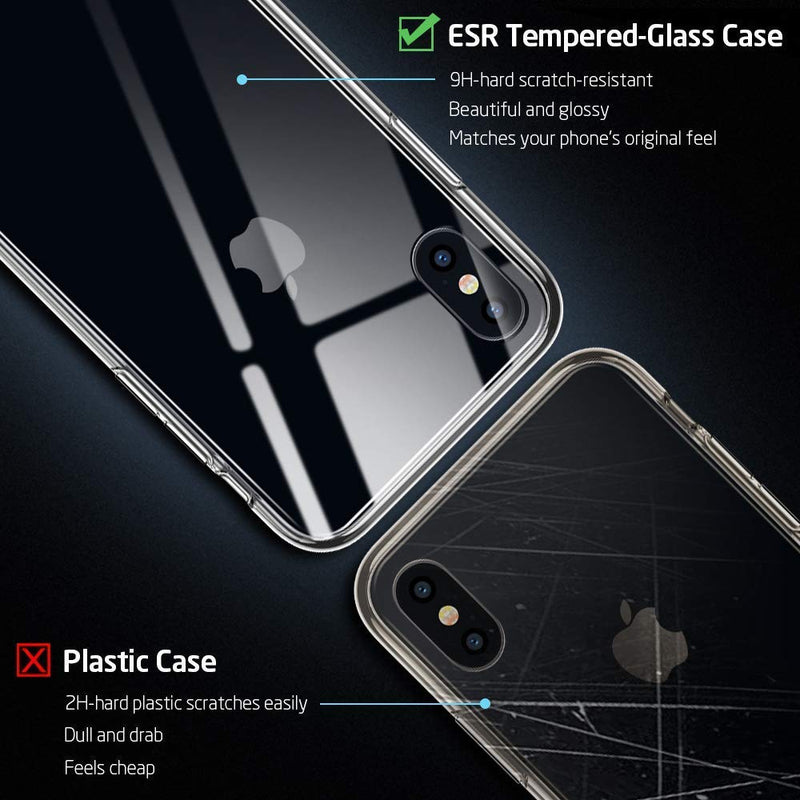 iPhone X /XS Case - Magnetic Frame, Tempered Glass Back