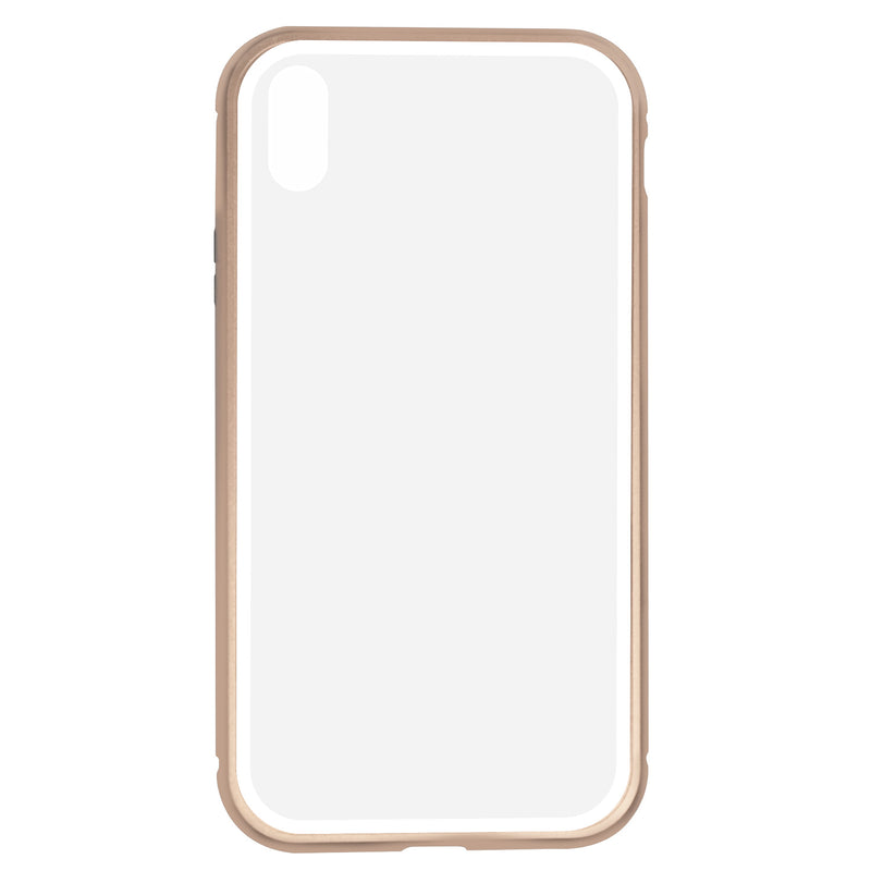 iPhone X /XS Case -  Magnetic Frame, Tempered Glass Back