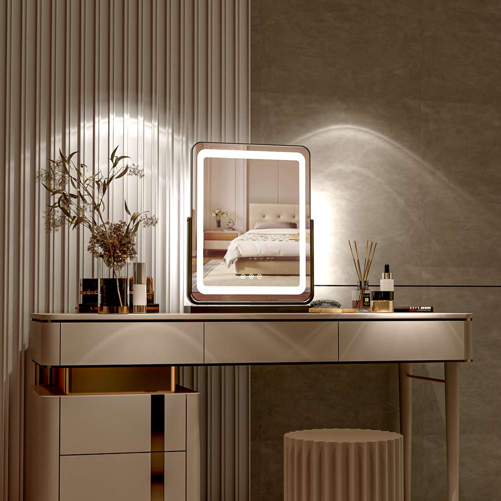 Mirror Makeup Mirror Desktop with Lamp Desktop Dressing Table Lamp Smart  Charging Round Home - China 360 Degree Adjustable Mirror and Make up Mirror  price | Made-in-China.com