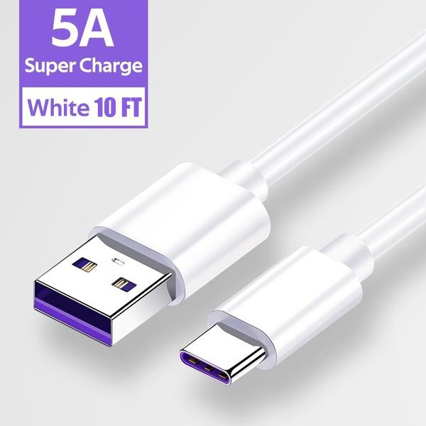 White 10ft USB-C Cable