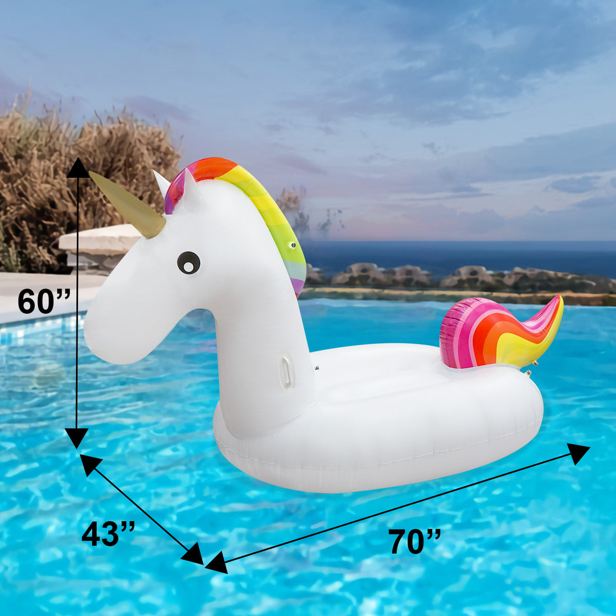 Inflatable fashion unicorn pool float