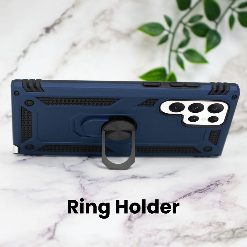 Samsung Galaxy S23 Ultra Case, Heavy-Duty and Ring Holder