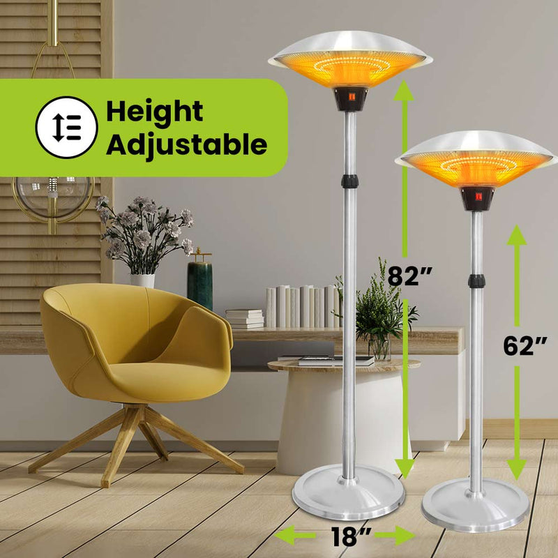 height adjustable electric heater