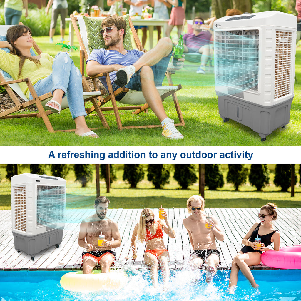 Gorilla Gadgets Powerful Swamp Cooler 5300 CFM, 800 sqft, 7 Gallons Water  Tank, Portable Indoor Evaporative Air Cooler, Remote Included, Swing Mode,  Modern Desi… in 2023