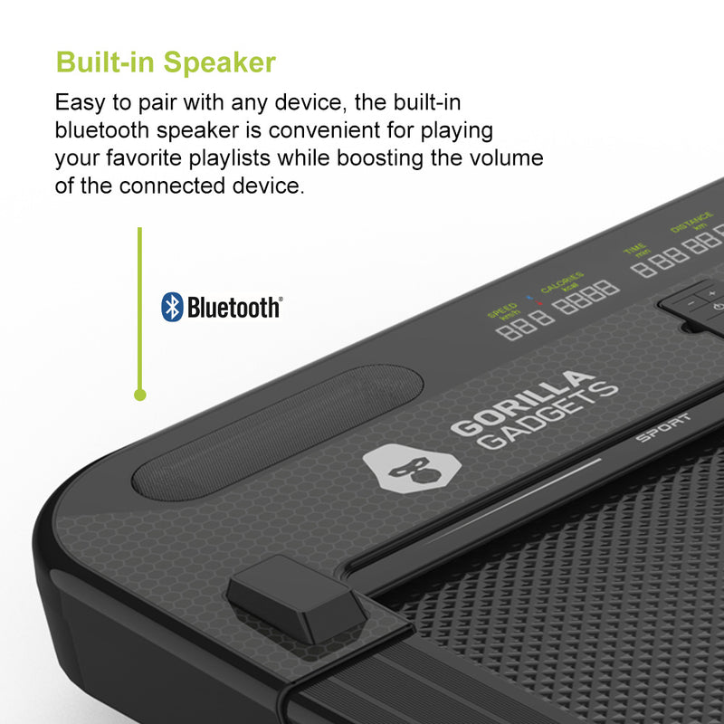 Portable Treadmill - Bluetooth Speaker, Remote Control, LED Display